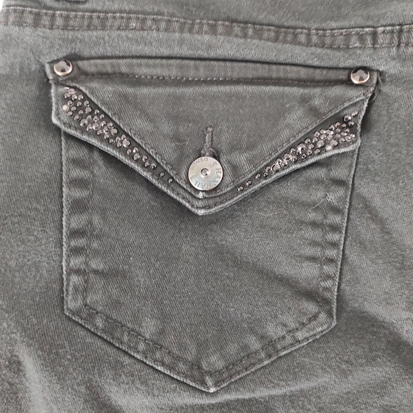 Hannah Jeweled Black Denim Midrise Jeans 14 - Picture 7 of 16